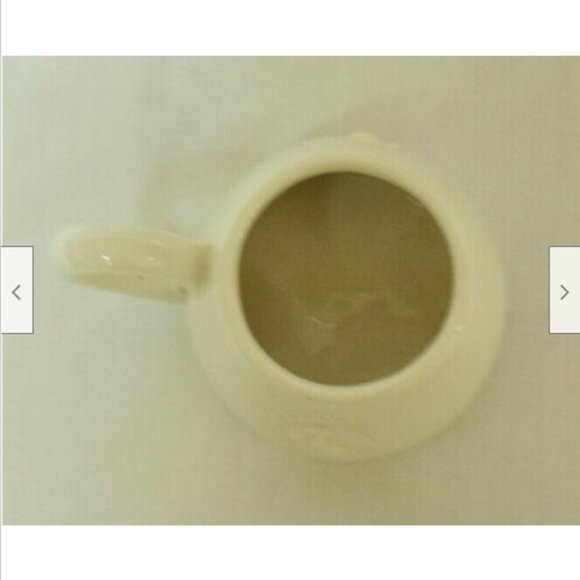 Ceramic Baby Training Cup Russ Berrie~Expression of Love~Handpainted White/Gold - Picture 2 of 4